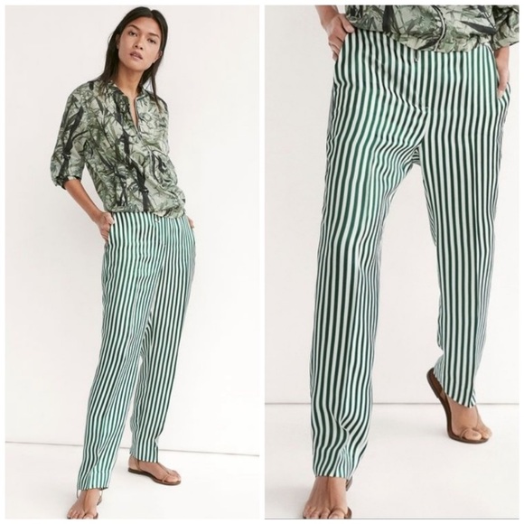 Massimo Dutti Striped Pyjama Style Pants Size 4 - Picture 1 of 8
